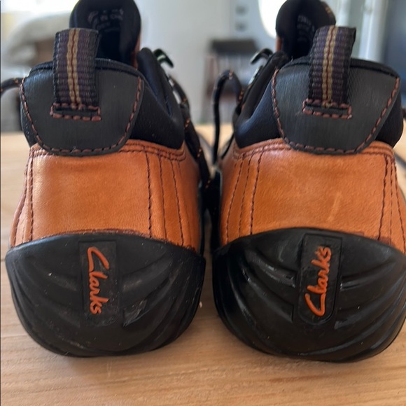 Clarks Brown and Black Athletic Shoes with Sturdy Rubber Sole - Picture 6 of 10